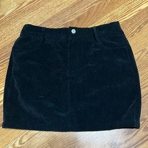 Black corduroy skirt
